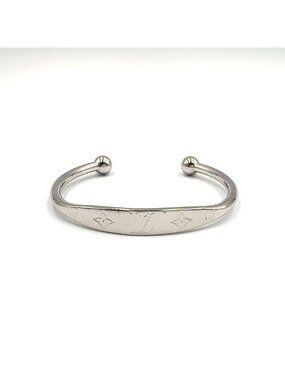 Louis Vuitton Jungkook Monogram Metal Silver Bangle Bracelet